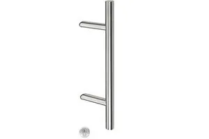 Moderner Edelstahl-Türgriff von NORTA. Stilvolles Design für hochwertige Haustüren und sichere Eingangsbereiche.