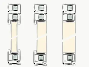 Illustration von Türfüllungen im Querschnitt. Zeigt verschiedene Schichten für Effizienz und Design von NORTA.