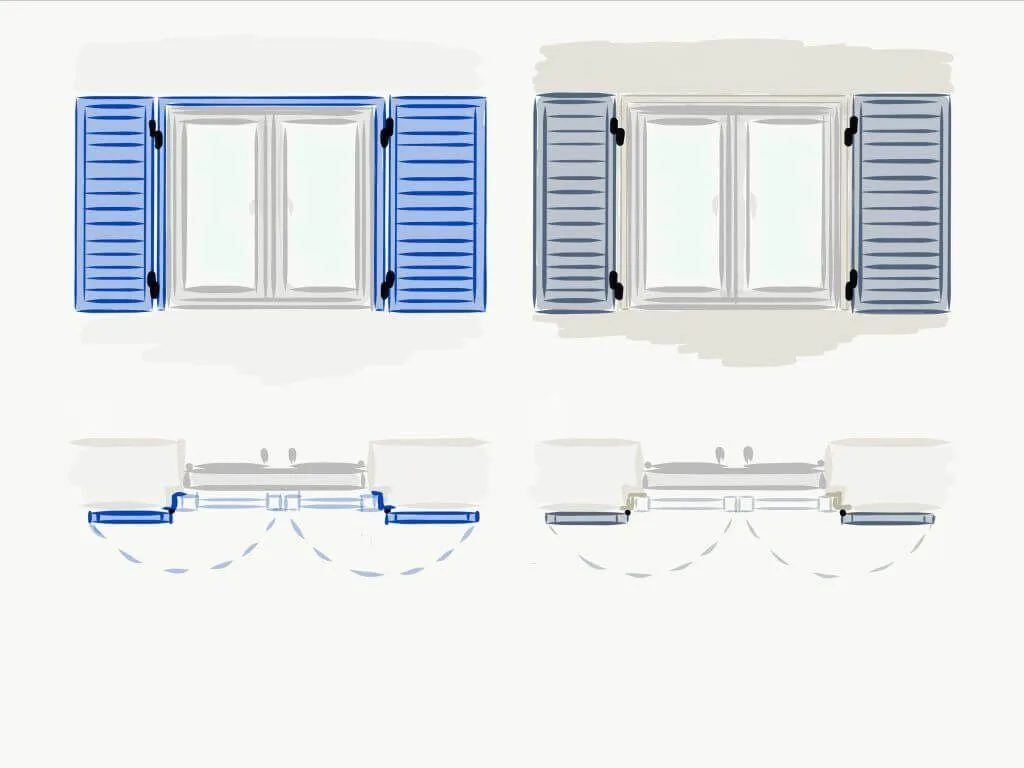 Fensterläden mit rahmen