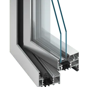 Aluminium-Fensterprofil Aluprof MB-70 von NORTA. Bietet hohe Stabilität, optimale Dämmung und modernes Design für Fenster.