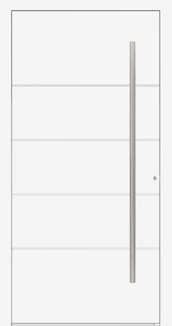Moderne Aluminium-Haustür Modell 5314 von NORTA. Stilvoller Eingangsbereich mit hoher Sicherheit und Dämmung.