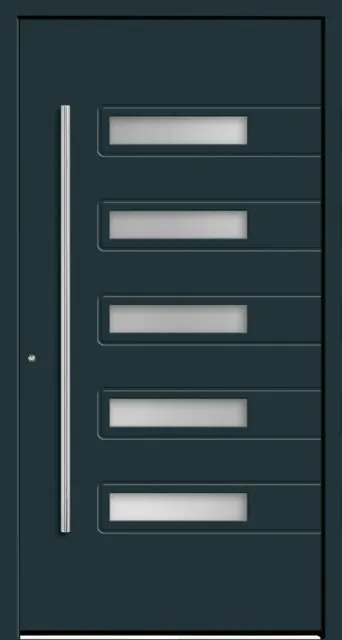 Moderne Alu-Haustür Modell 5414 von NORTA. Stilvoller Eingangsbereich mit hoher Sicherheit und Dämmung.