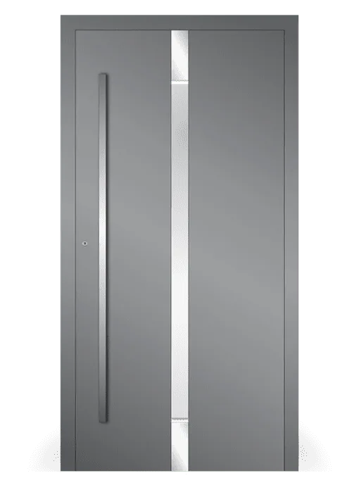 Moderne Aluminium-Haustür Modell 11 von NORTA. Stilvoller Eingangsbereich mit hoher Sicherheit und Dämmung.