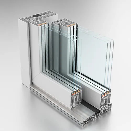 Hebe-Schiebe-Tür Profil in Weiß von NORTA. Hochwertige Lösung für eine moderne und platzsparende Terrassenverbindung.