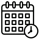 Piktogramm Kalender in Grün. Grafisches Symbol für die NORTA Webseite.