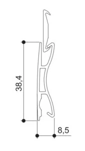 Technische Zeichnung eines Tageslicht-Panzers von NORTA. Präzise Details für hochwertige Rollladenanwendungen.