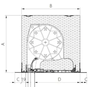 Technische Zeichnung eines Revisionssystems aus Styrodur von NORTA. Ideal für effiziente Wartung und Inspektion.