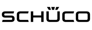 Offizielles Firmenlogo von Schüco, einem führenden Hersteller von Fenster-, Türen- und Fassadensystemen.
