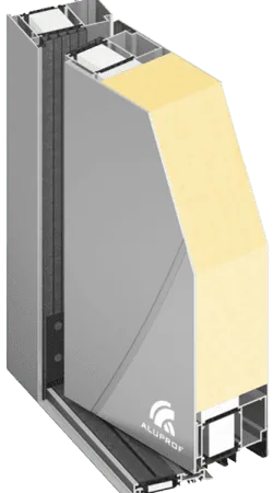 Moderne Aluminium-Haustür mit Aufsatzfüllung von NORTA. Elegantes Design und hohe Wärmedämmung für stilvolle Eingänge.