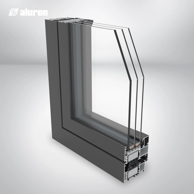 Aluminiumfensterprofil Modern Line AS 75 von NORTA. Hochwertige Verarbeitung für optimale Wärmedämmung und Stabilität.