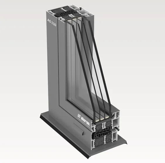Aluminium Fensterprofil AS 110 von NORTA. Hochwertige Dämmung und Stabilität für moderne Bauanforderungen.