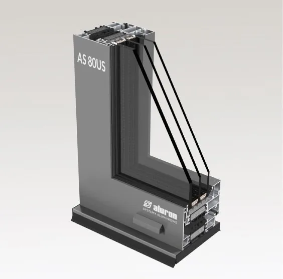 Aluron AS 80US Aluminiumsystem mit verborgenem Flügel von NORTA. Hochwertiges Design für moderne Fensterlösungen.