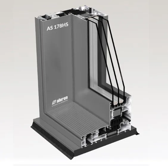 Aluminium Hebe-Schiebe-Türprofil AS178HS von NORTA. Robustes Design für energetisch effiziente und elegante Öffnungssysteme.