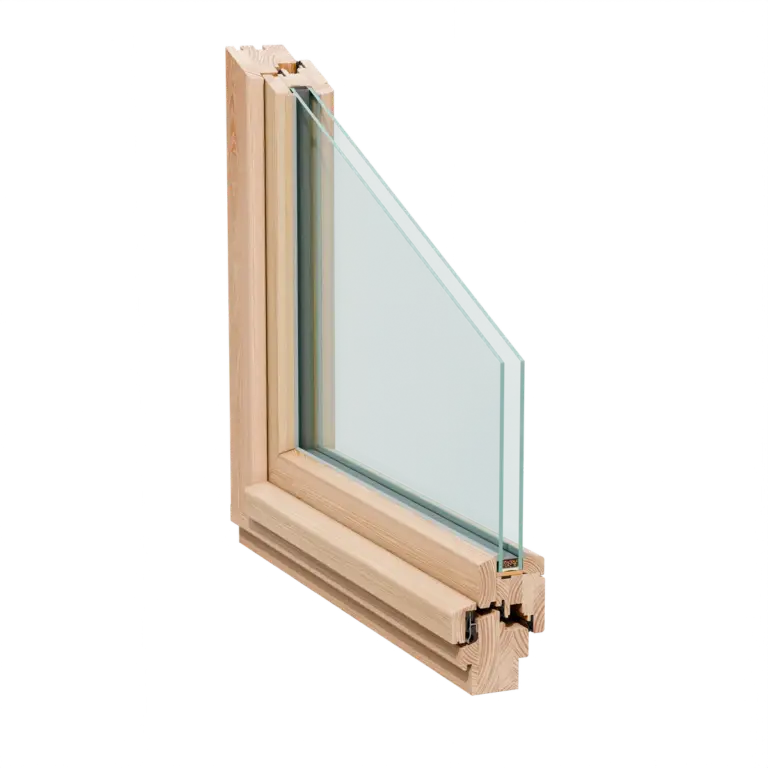 Denkmalschutzfenster mit verdeckter Tropfkante aus Holz von NORTA. Stilvolle und effiziente Lösung für historische Gebäude.