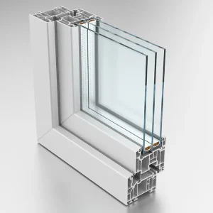 Aluminium Fensterprofil ohne Isolierung von NORTA. Hochwertige Fensterlösung für moderne Gebäude, ohne zusätzliche Dämmung.