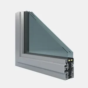 Aluminiumfensterprofil von NORTA. Robustes Aliplast-System in Grau für moderne Fensterlösungen mit optimaler Wärmedämmung.