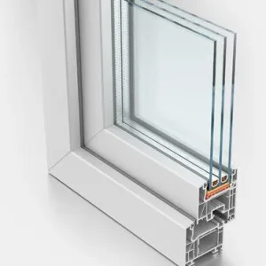 Weißes Fensterprofil CT70 von NORTA. Hochwertige Isolierung und modernes Design für effiziente Energienutzung in Ihrem Zuhause.