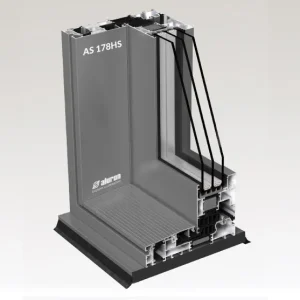 Aluminium Hebe-Schiebe-Türprofil AS178HS von NORTA. Robustes Design für energetisch effiziente und elegante Öffnungssysteme.