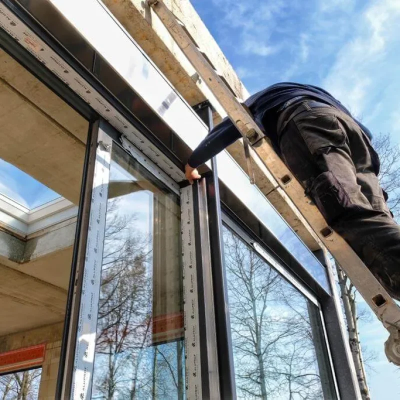 Professionelle Montage von Raffstoren am Fensterrahmen durch NORTA. Optimale Befestigung für funktionale Außenjalousien.